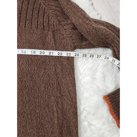 Columbia Mens Pullover Sweater Brown Long Sleeve 1/4 Zip Knit XL - Picture 3 of 6